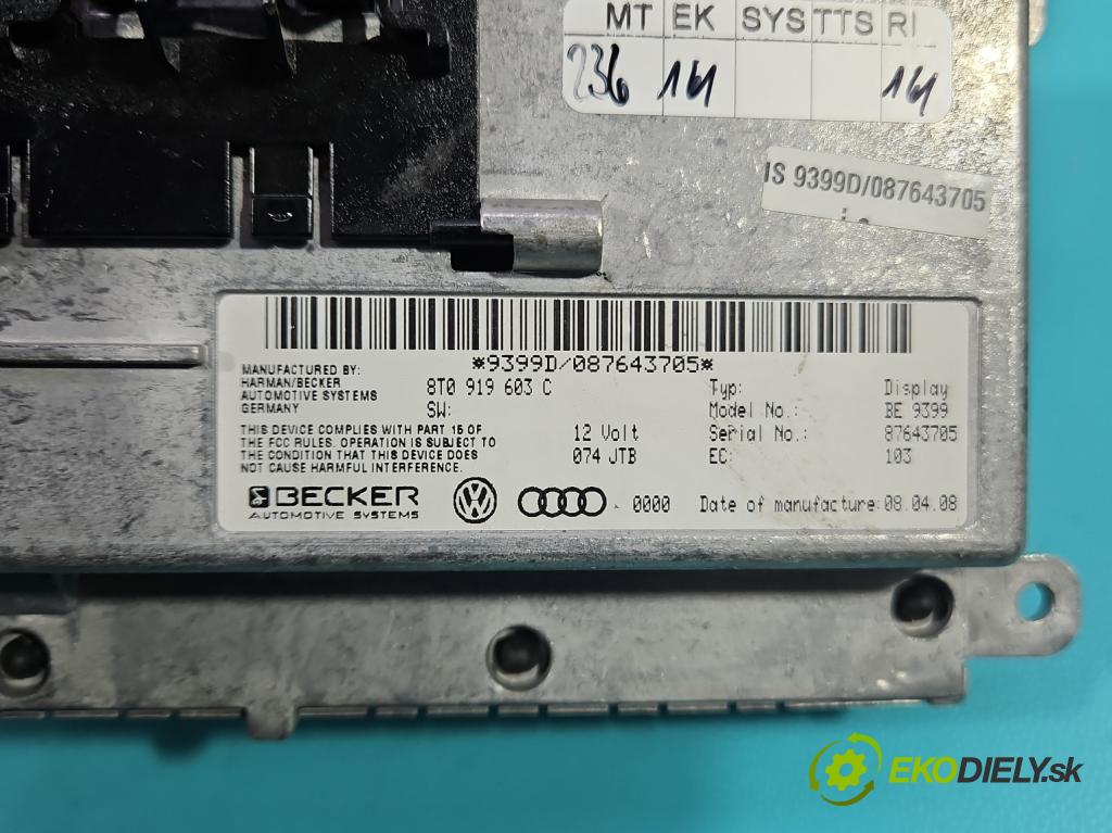 Audi A4 B8 2007-2015 2.0 TFSI 211KM automatic 155 kW 1984 cm3 5- Zobrazit: 8T0919603C (Prístrojová doska)