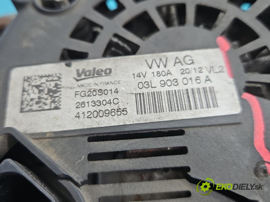 Audi A6 C7 2011-2018 2.0 tdi 177 HP automatic 130 kW 1968 cm3 5- Alternator 03L903016A (Alternátor)