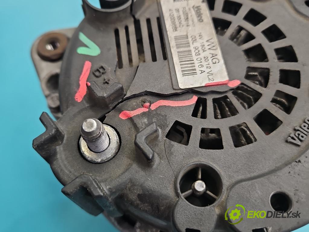 Audi A6 C7 2011-2018 2.0 tdi 177 HP automatic 130 kW 1968 cm3 5- Alternator 03L903016A (Alternátor)