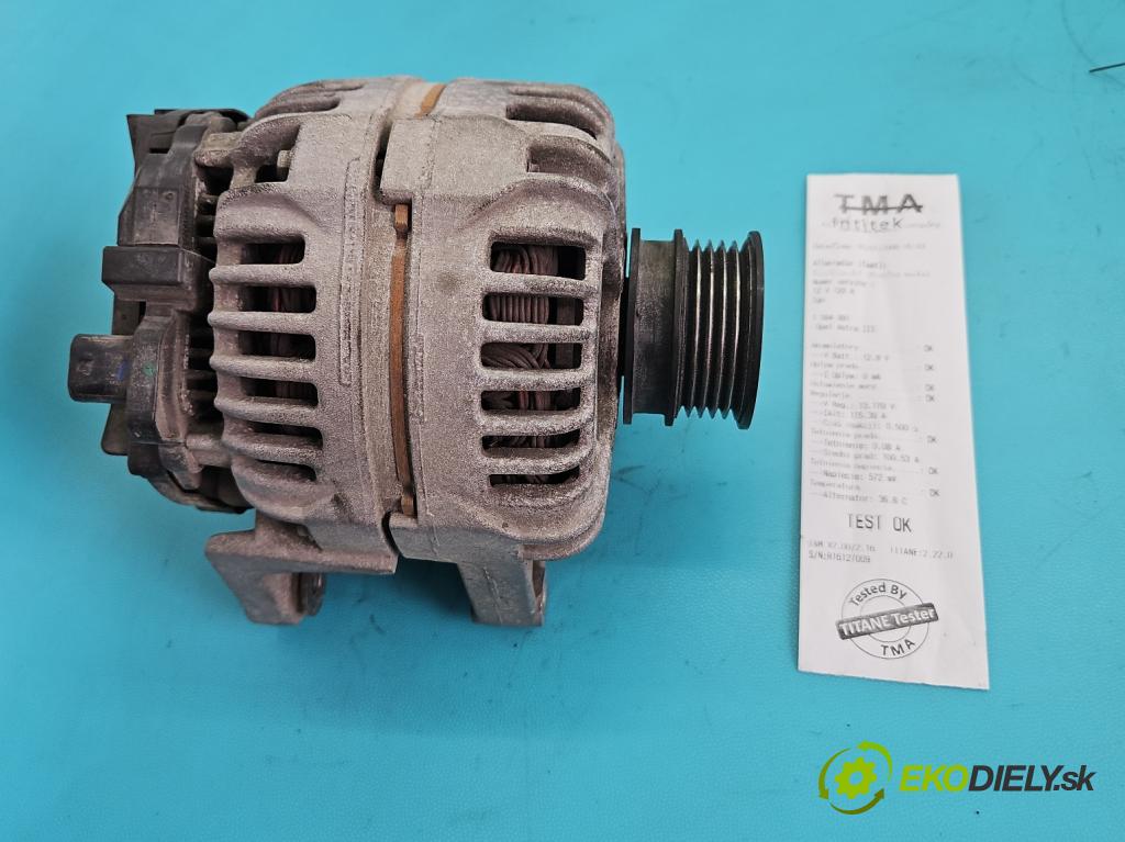 Opel Astra III 2004-2014 1.6 16V 116 HP manual 85 kW 1598 cm3 5- Alternator  (Alternátor)