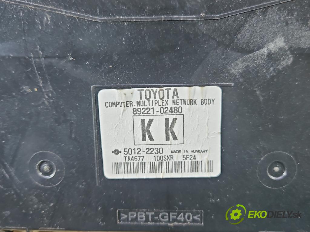 Toyota Auris II 2012-2018 1.6 16V 132  HP manual 97 kW 1598 cm3 5- riadiaca jednotka ostatné 89221-02480