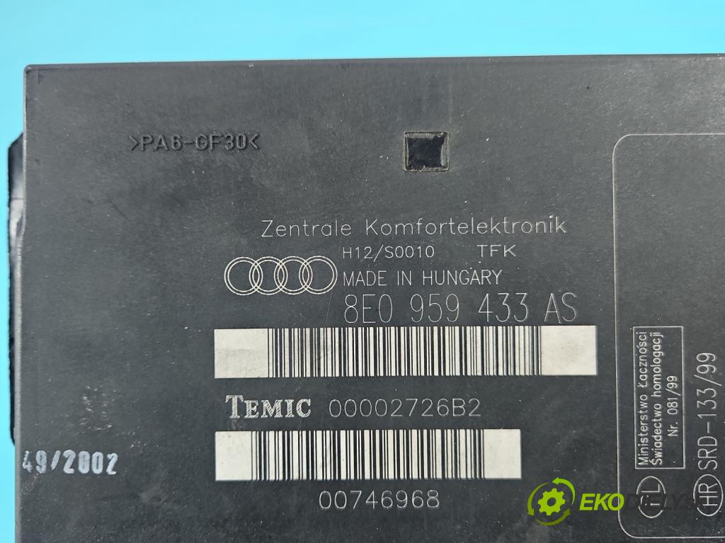 Audi A4 B6 2000-2004 1.9 tdi 131 HP manual 96 kW 1896 cm3 5- riadiaca jednotka komfortu 8E0959433AS