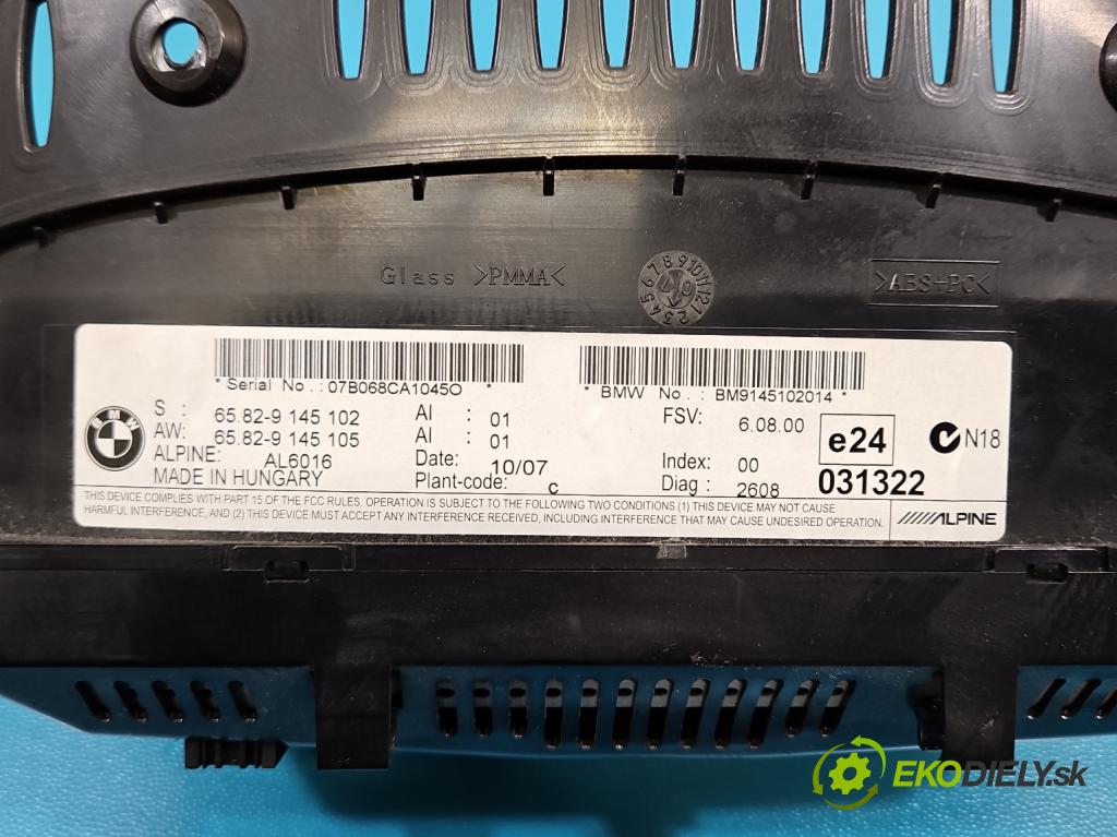 Bmw 3 E90 2005-2013 3.0d 231 HP automatic 170 kW 2993 cm3 5- Zobrazit: 7B068CA10450 (Prístrojová doska)