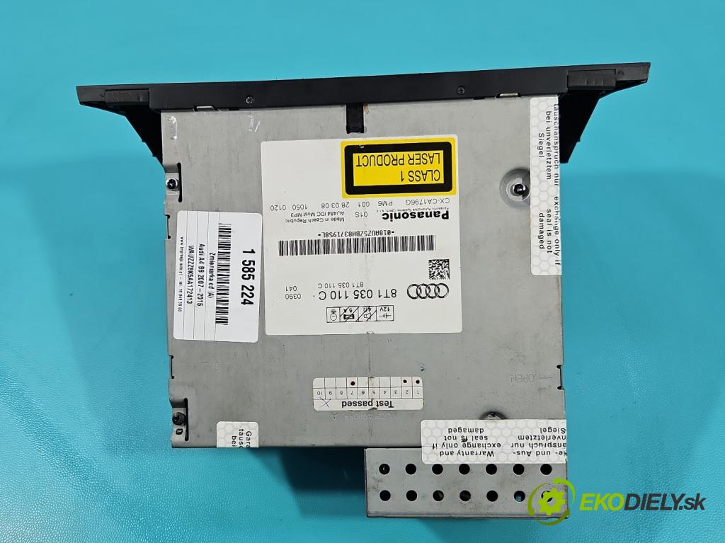 Audi A4 B8 2007-2015 2.0 TFSI 211KM automatic 155 kW 1984 cm3 5- Menič: cd 8T1035110C (CD menič)