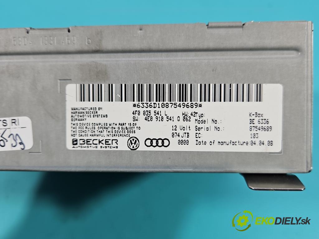 Audi A4 B8 2007-2015 2.0 TFSI 211KM automatic 155 kW 1984 cm3 5- Radio originál 4F0035541L