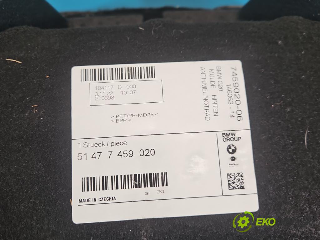 Bmw 3 G20 2018- 2.0 T 156 HP automatic 115 kW 1998 cm3 4- koberec do auta kufra: 477459020