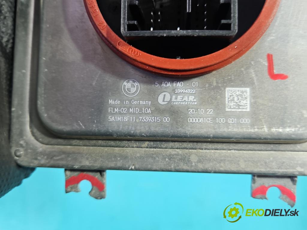 Bmw 3 G20 2018- 2.0 T 156 HP automatic 115 kW 1998 cm3 4- modul lampy: 23994322