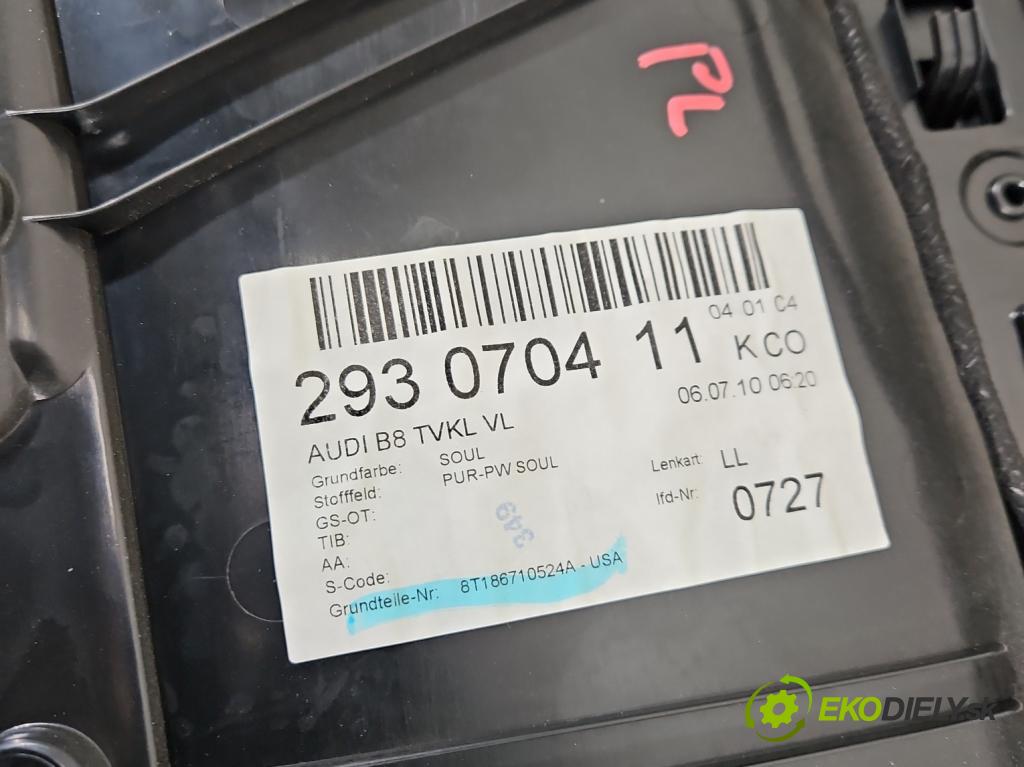 Audi A5 8T 2007-2016 2.0 TFSI 211KM automatic 155 kW 1984 cm3 2- Čalounictví: dvere predné ľavé 8T186710524A