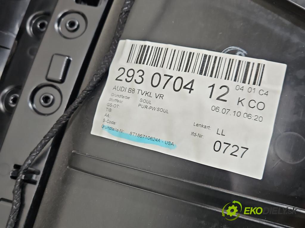 Audi A5 8T 2007-2016 2.0 TFSI 211KM automatic 155 kW 1984 cm3 2- Čalounictví: dvere predné pravé 8T186710624A