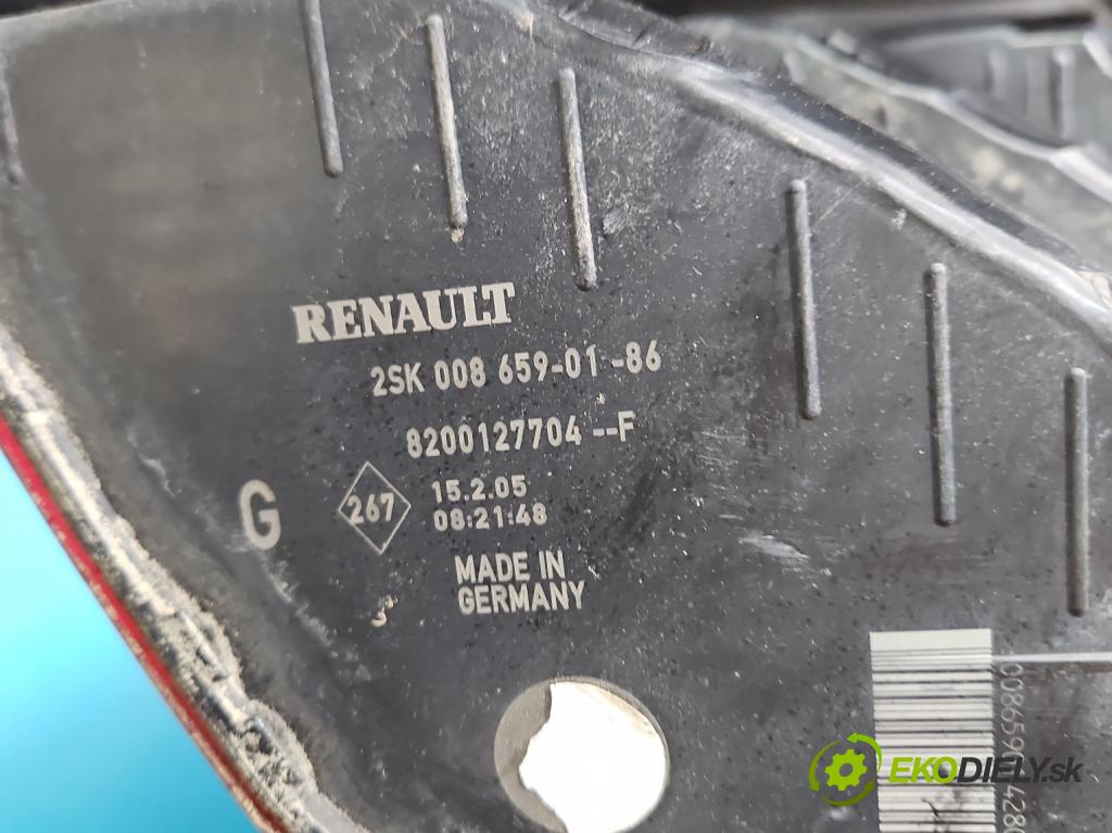 Renault Scenic II 2003-2009 1.6 16V 113 hp manual 83 kW 1598 cm3 5- světlo zadní levé 8200127704 (Klika dveří ostatní)