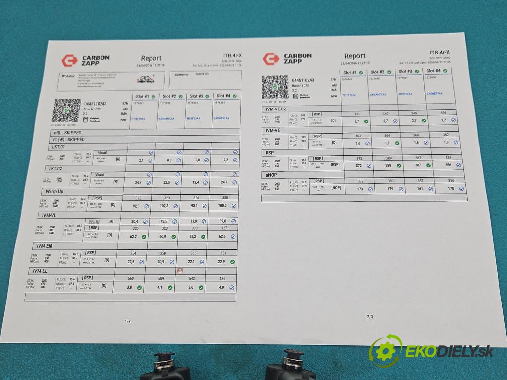Alfa romeo 159 1.9 jtd 150 HP manual 110 kW 1910 cm3 4- vstrek komplet 0445110243