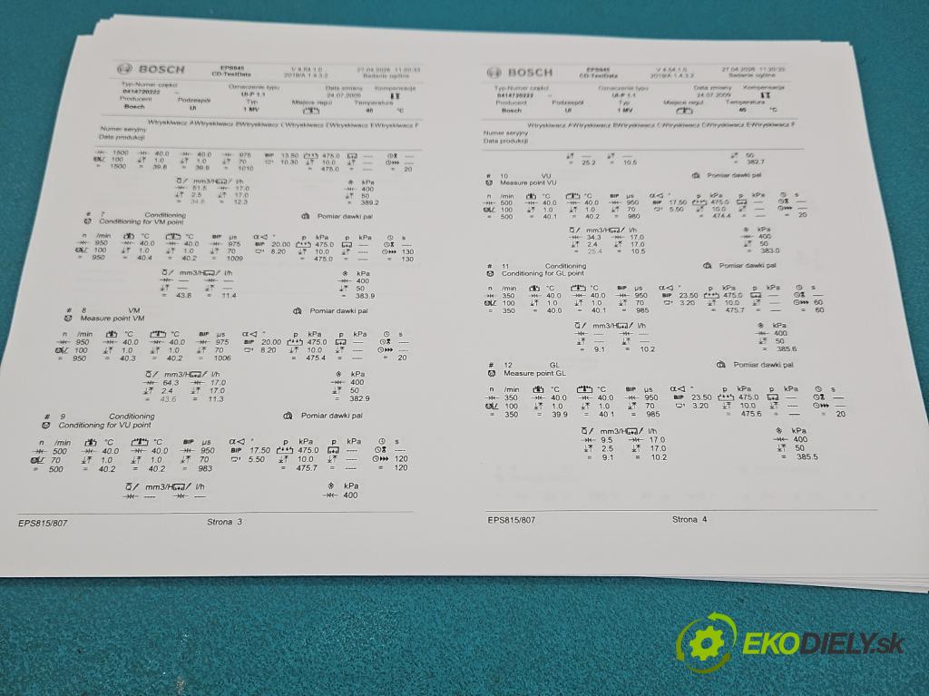 Vw Touran I 2003-2015 2.0 tdi 136 HP manual 100 kW 1968 cm3 5- vstrekovacie čerpadlo 0414720222 (Vstrekovač paliva)