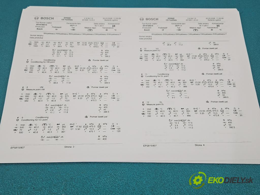 Vw Passat B5 1995-2005 1.9 tdi 131 HP manual 96 kW 1896 cm3 4- vstrekovacie čerpadlo 0414720214 (Vstrekovač paliva)