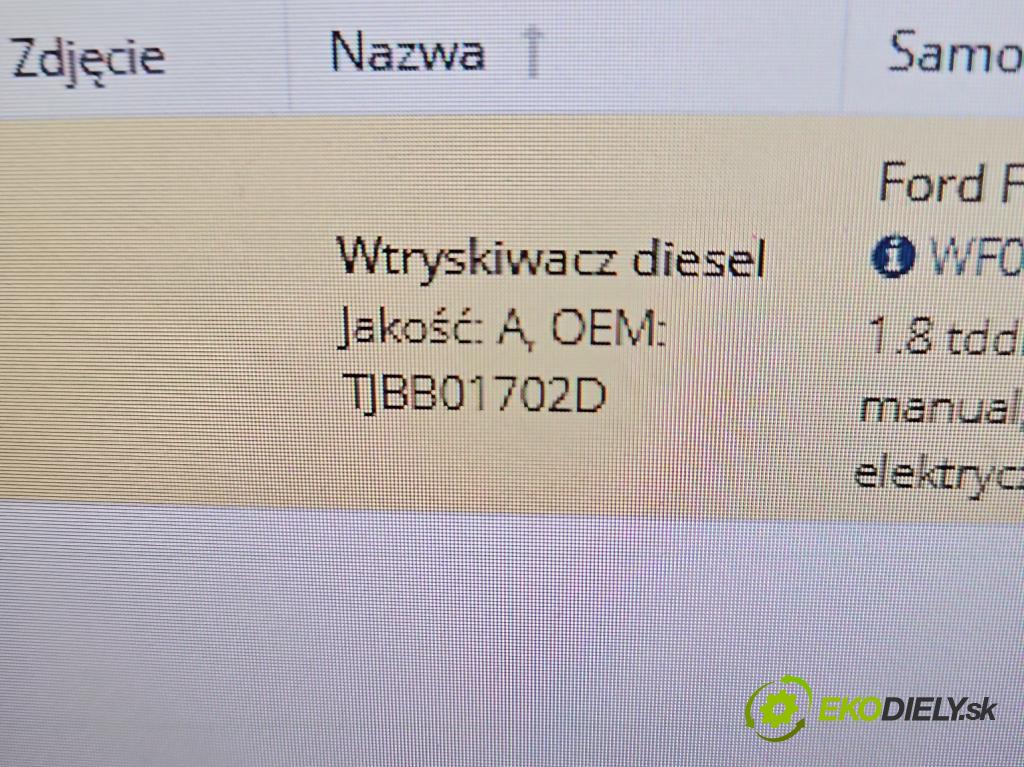 Ford Focus Mk1 1998-2004 1.8 tddi 90 HP manual 66 kW 1753 cm3 5- vstrek diesel: TJBB01702D