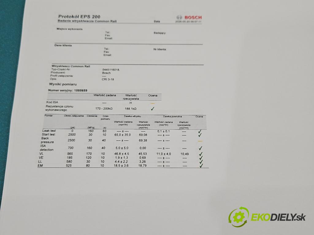 Hyundai Ix35 2.0 crdi 184hp manual 135 kW 1995 cm3 5- vstrek diesel: 0445116018