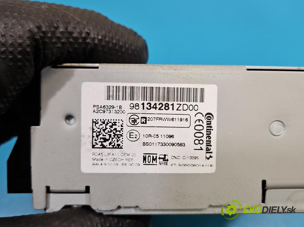Peugeot 301 1.6 hdi 99 HP manual 73 kW 1560 cm3 4- Radio originál 98134281ZD