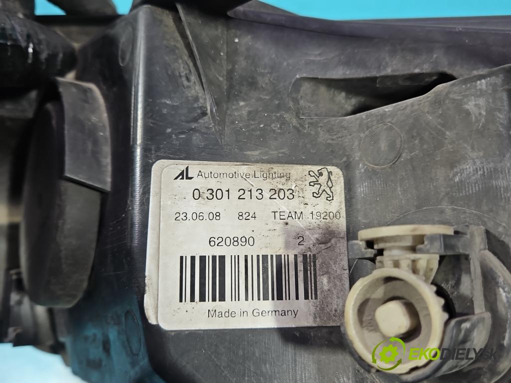 Peugeot 407 1.8 16V 125 HP manual 92 kW 1749 cm3 5- Reflektor: ľavý 0301213203 (Kľučka dverí ostatné)