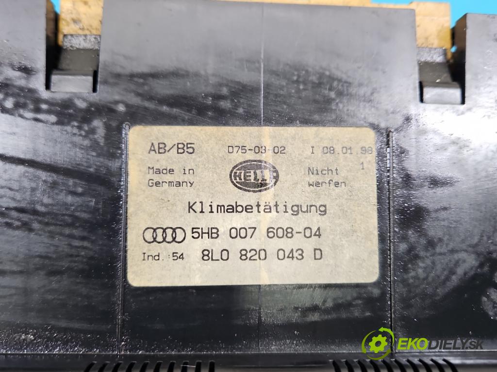 Audi A4 B5 1994-2001 1.9 tdi 110 HP manual 81 kW 1896 cm3 4- panel kúrenia 8L0820043D