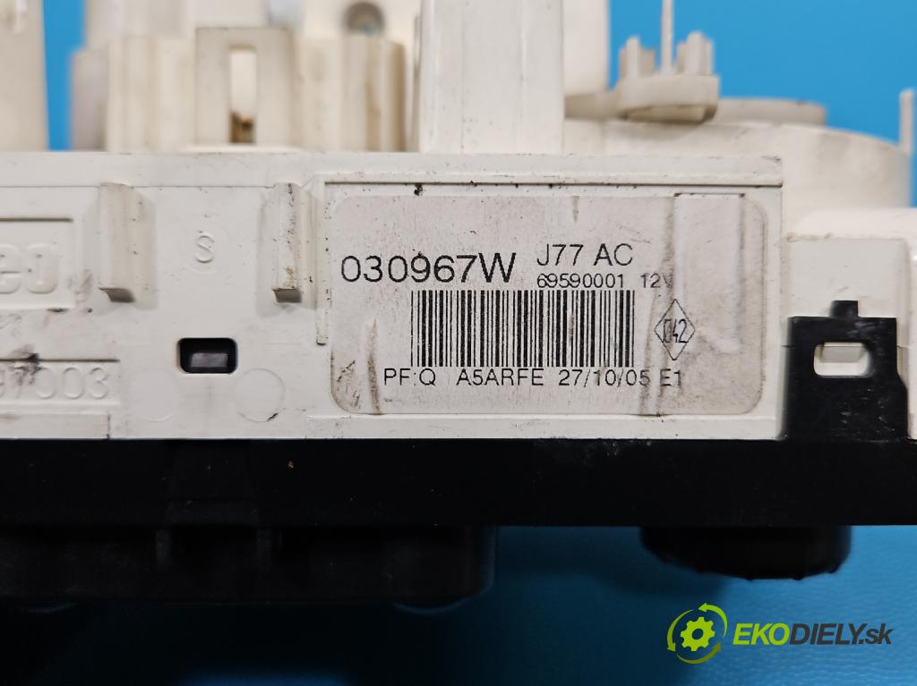 Renault Clio III 2005-2012 1.2 16V 75 HP manual 55 kW 1149 cm3 5- panel kúrenia 69590001
