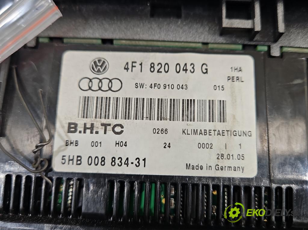 Audi A6 C6 2004-2011 2.0 tdi 140 HP manual 103 kW 1968 cm3 4- panel kúrenia 4F1820043G
