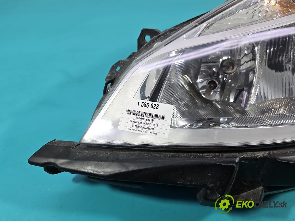 Renault Clio III 2005-2012 1.2 16V 75 HP manual 55 kW 1149 cm3 5- Reflektor: ľavý  (Kľučka dverí ostatné)