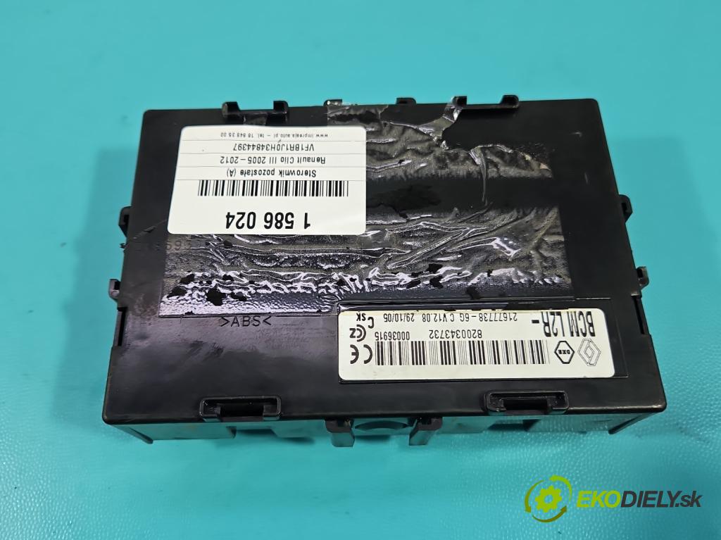 Renault Clio III 2005-2012 1.2 16V 75 HP manual 55 kW 1149 cm3 5- riadiaca jednotka ostatné 8200343732
