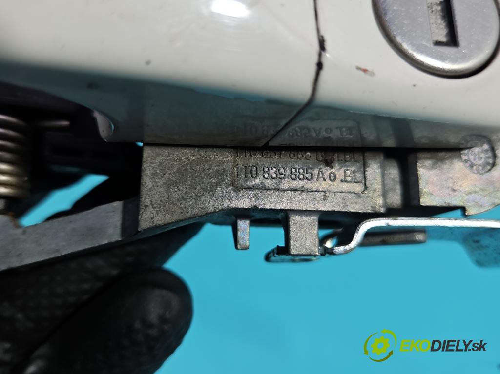 Vw Caddy III 2K 2003-2020 2.0 tdi 140 HP manual 103 kW 1968 cm3 5- rukoväť predné ľavé mimo: 1T0839885A (Kľučka dverí vonkajšia predná ľavá)