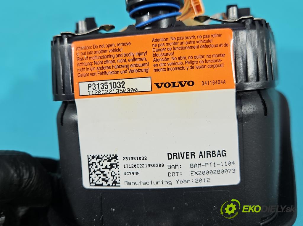 Volvo S60 II 2010-2018 2.5 T5 250 HP automatic 184 kW 2497 cm3 4- airbag vzduch: Řidiči: P31351032 (Airbag)