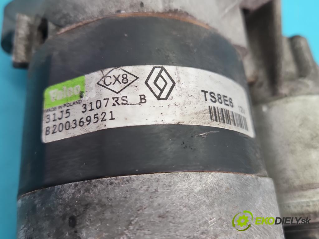 Renault Clio III 2005-2012 1.2 16V 75 HP manual 55 kW 1149 cm3 5- štartér 8200369521 (Štartér)