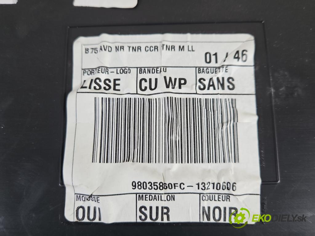 Citroen DS4 2011-2015 2.0 hdi RH02 163 HP manual 120 kW 1997 cm3 5- Čalounictví: dvere predné pravé 98035860FC
