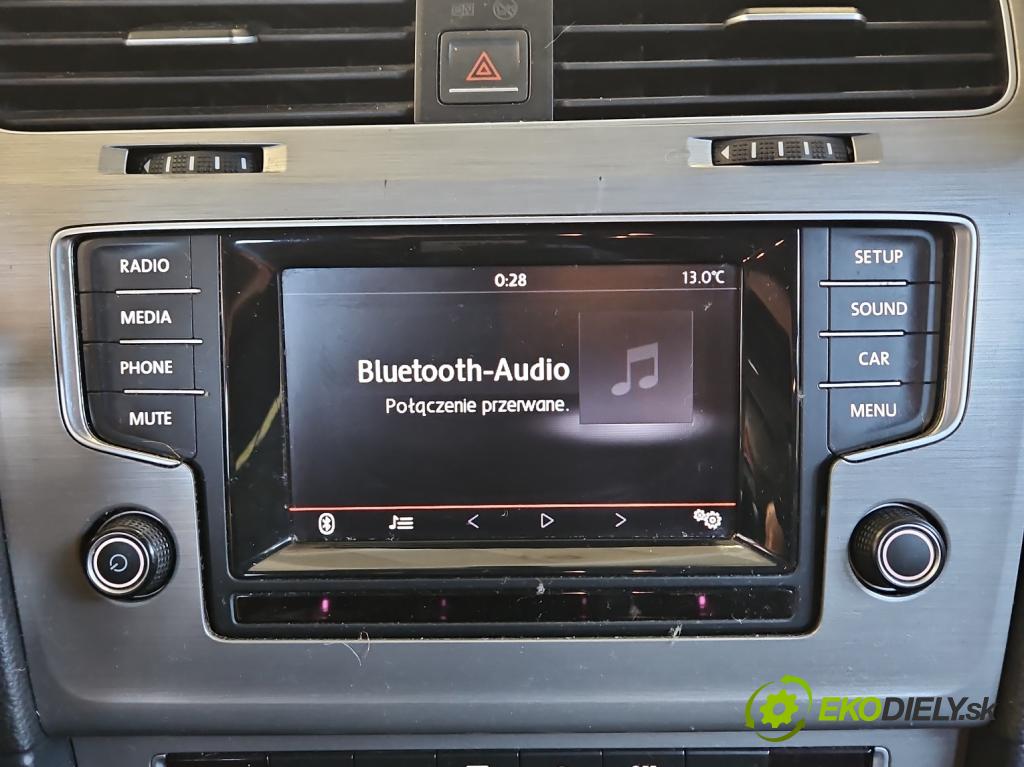 Vw Golf VII 2012-2020 1.6 tdi 105 hp manual 77 kW 1598 cm3 5- Radio továrna: 5G0919605