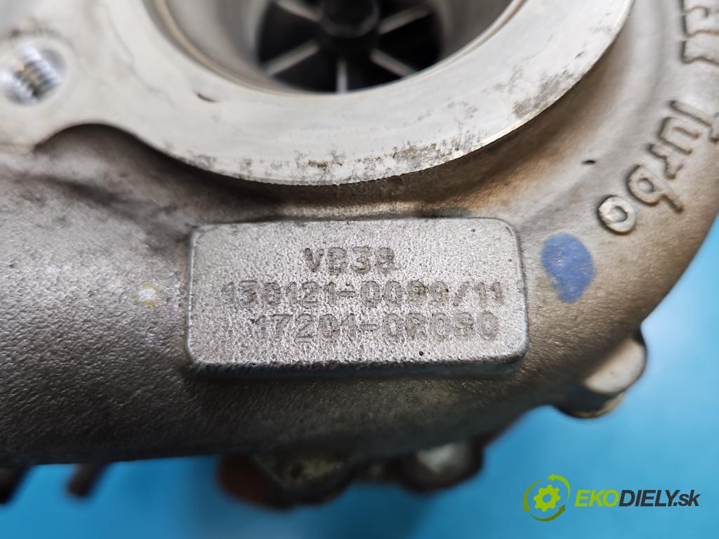 Toyota Verso 2009-2018 2.0 D4D 125 HP manual 92 kW 1998 cm3 5- turbodúchadlo, turbo VB38 (Turbodúchadlo (kompletné))