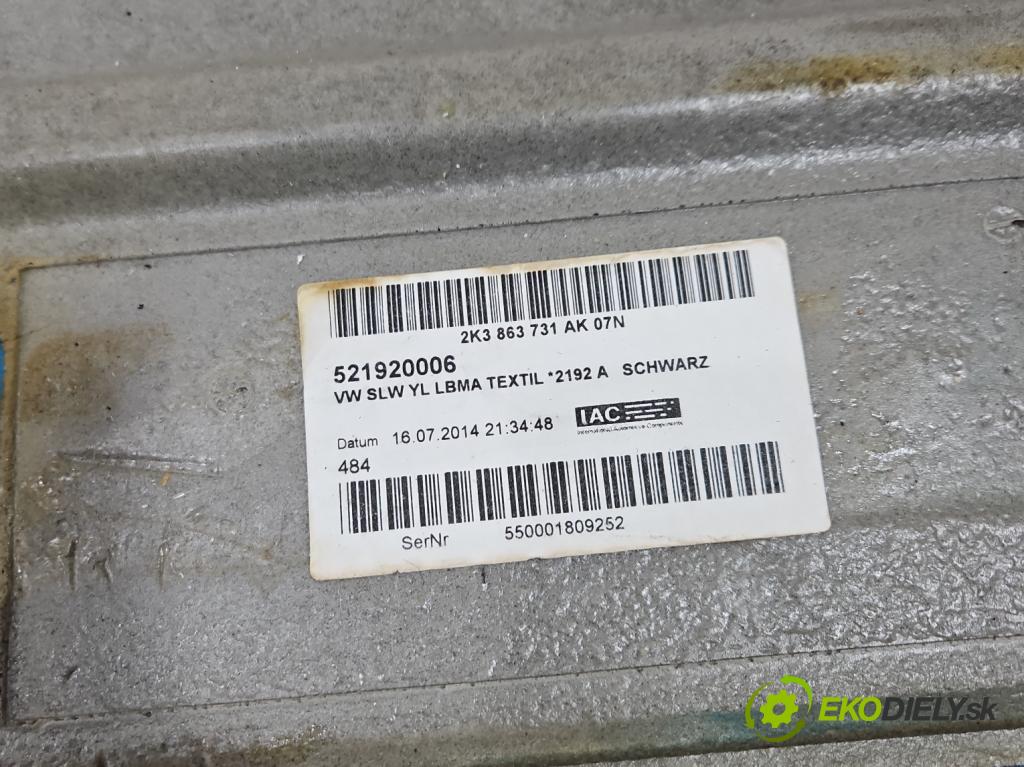 Vw Caddy III 2K 2003-2020 2.0 tdi 140 HP manual 103 kW 1968 cm3 5- koberec do auta ostatné 2K3863731AK