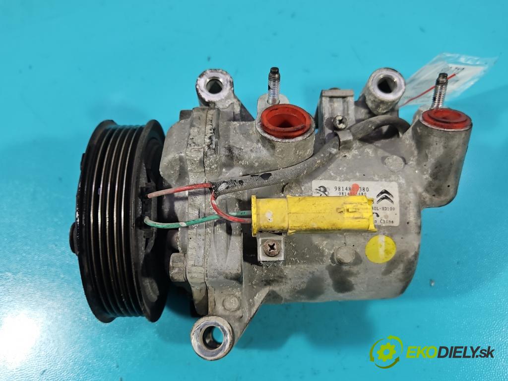 Peugeot 301 1.6 hdi 99 HP manual 73 kW 1560 cm3 4- Kompresor: klimatizácie 9814865380 (Kompresor klimatizácie)