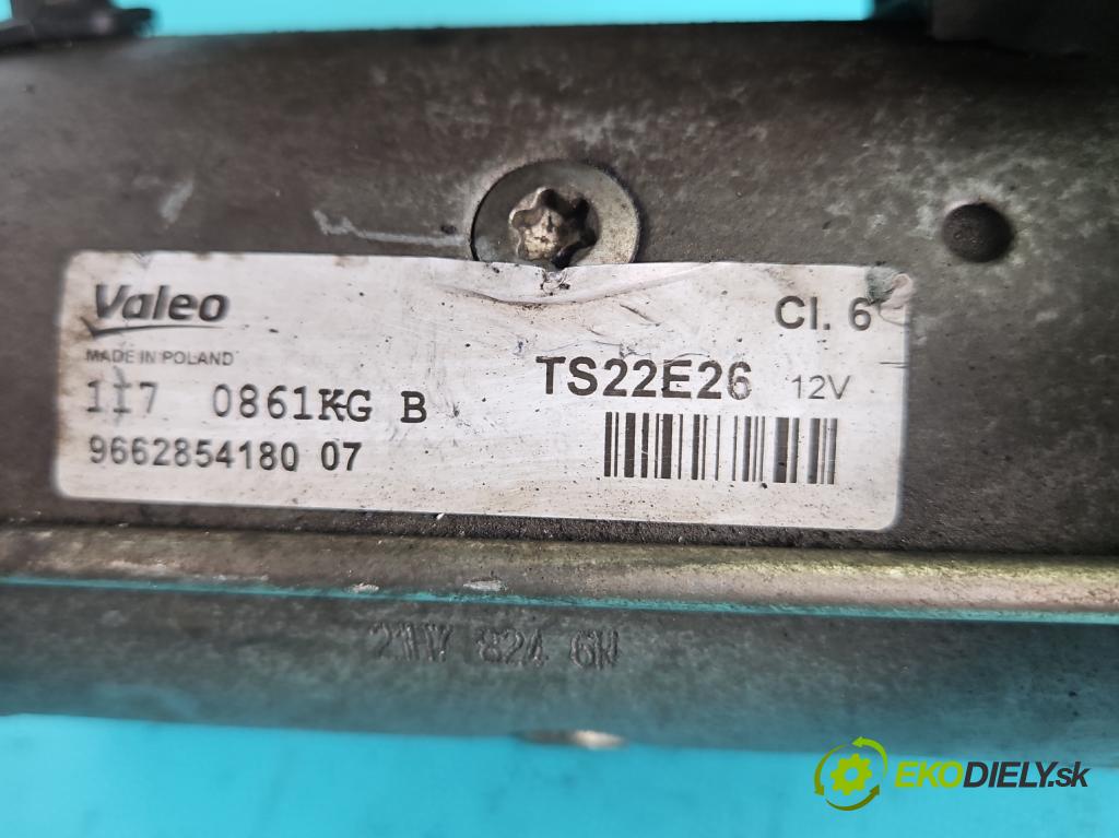 Peugeot 301 1.6 hdi 99 HP manual 73 kW 1560 cm3 4- štartér 9662854180 (Štartér)