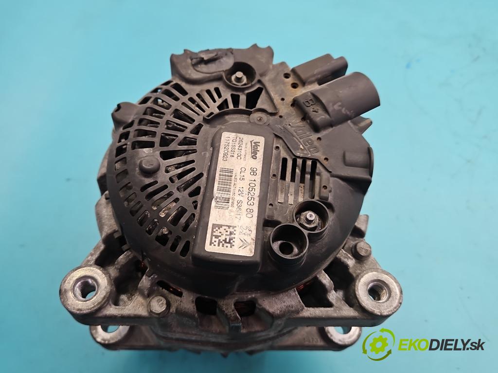 Peugeot 301 1.6 hdi 99 HP manual 73 kW 1560 cm3 4- Alternator 9810525380 (Alternátor)