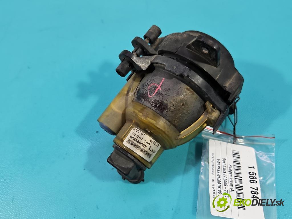 Opel Astra IV 2009-2015 1.7 cdti 110 HP manual 81 kW 1686 cm3 5- Halogen pravý 13367140 (Kľučka dverí ostatné)