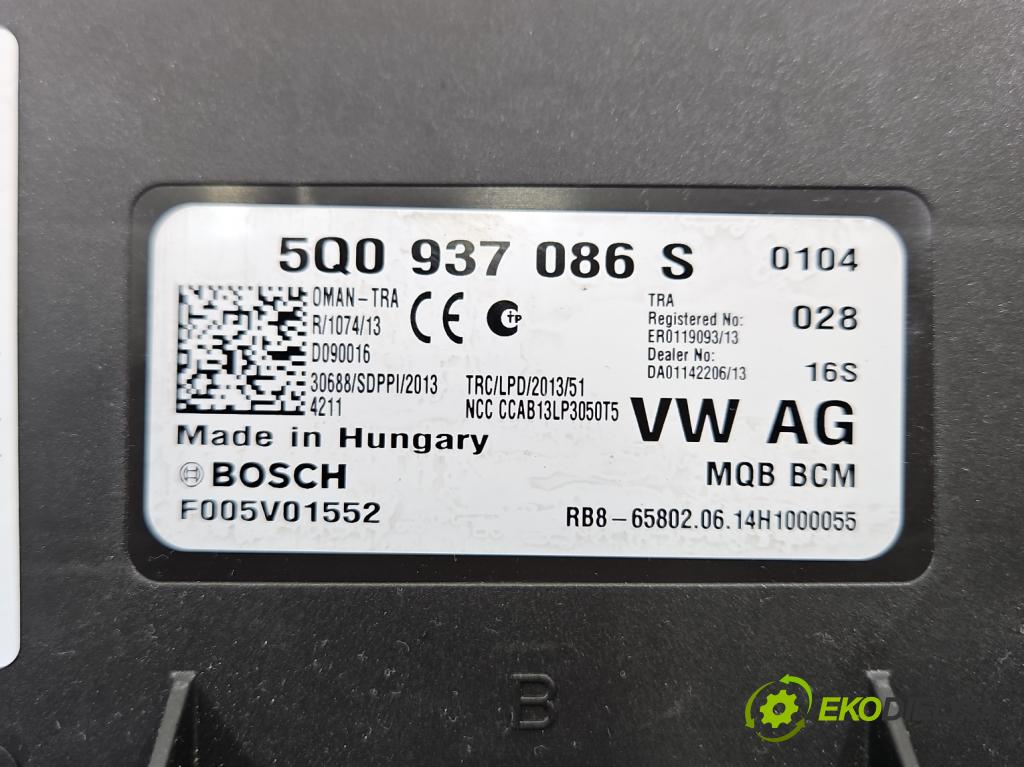 Vw Golf VII 2012-2020 1.6 tdi 105 HP manual 77 kW 1598 cm3 5- riadiaca jednotka komfortu 5Q0937086S