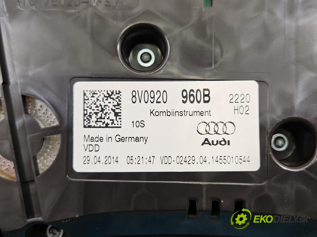 Audi A3 8V 2013-2020 1.8 TFSI 179KM automatic 132 kW 1798 cm3 4- prístrojovka/ budíky 8V0920960B (Prístrojová doska)