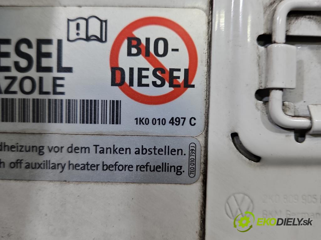 Vw Caddy III 2K 2003-2020 2.0 tdi 140 HP manual 103 kW 1968 cm3 5- Klapka nádrže palivo 2K0809905E (Kľučka dverí ostatné)