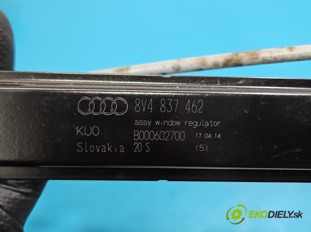 Audi A3 8V 2013-2020 1.8 TFSI 179KM automatic 132 kW 1798 cm3 4- mechanizmus okna predné pravý 8V4837462