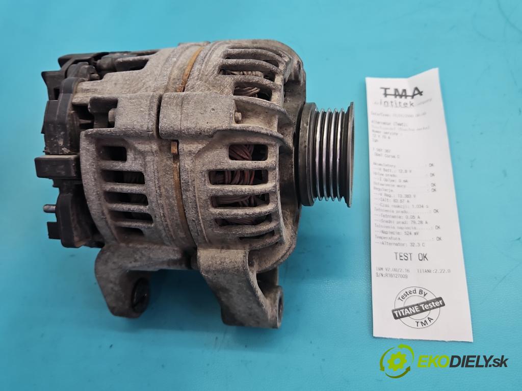 Opel Corsa C 2000-2006 1.0 12V 58 hp manual 43 kW 973 cm3 5- Alternator 0124225041 (Alternátor)