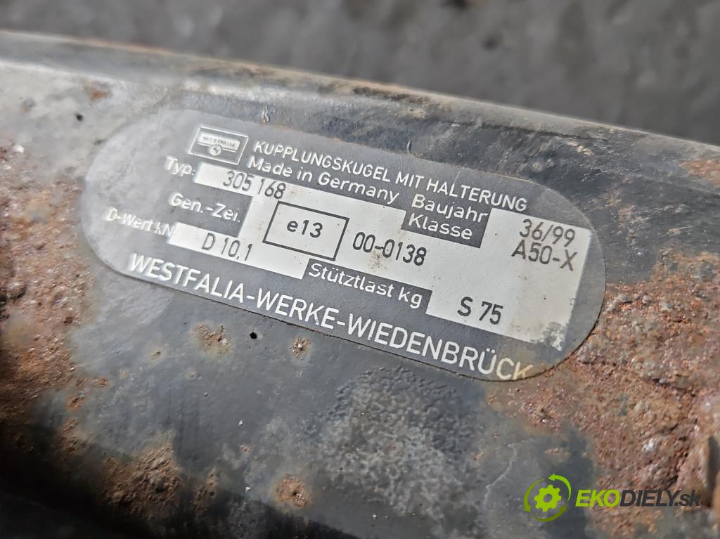 Audi A4 B5 1994-2001 1.8 20V 125 hp manual 92 kW 1781 cm3 4- oko tažné  (Tažné zařízení)