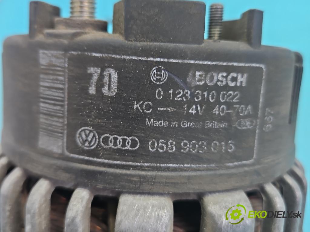 Audi A4 B5 1994-2001 1.8 20V 125 HP manual 92 kW 1781 cm3 4- Alternator 0123310022 (Alternátor)