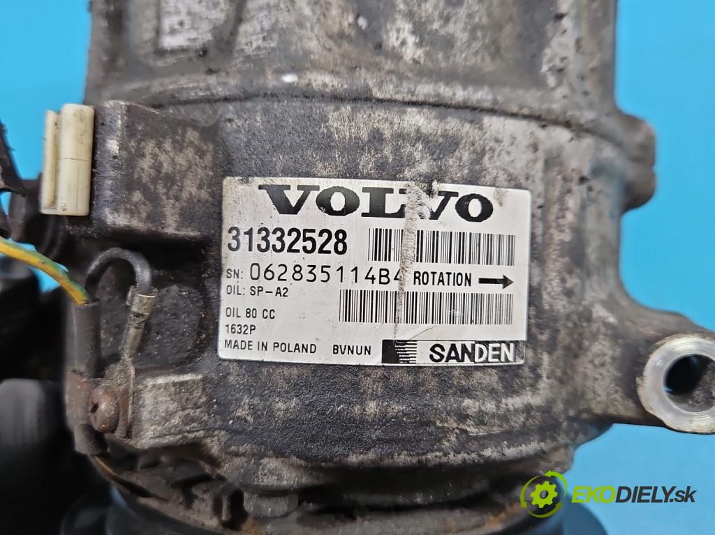 Volvo V70 III 2007-2016 2.0 D4 181KM manual 133 kW 1969 cm3 5- Kompresor: klimatizácie 31332528 (Kompresor klimatizácie)