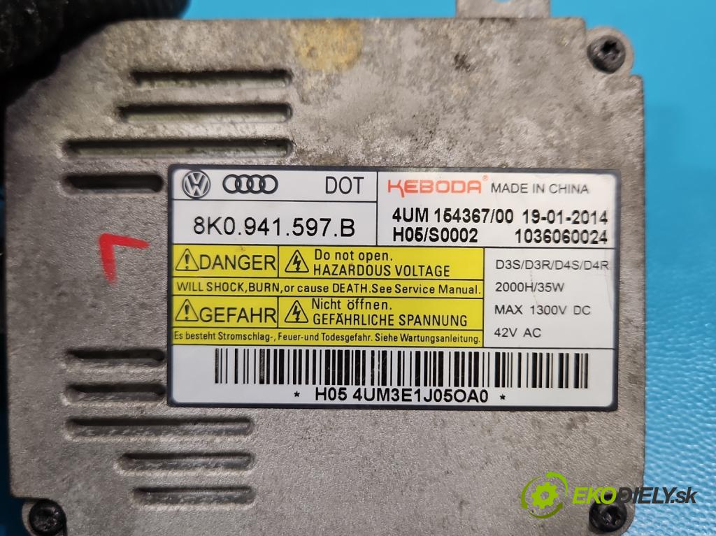 Audi A3 8V 2013-2020 1.8 TFSI 179KM automatic 132 kW 1798 cm3 4- střídač: xenon 8K0941597B (Riadiaca jednotka xenónu)