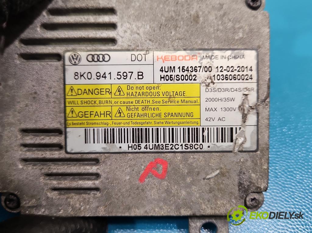 Audi A3 8V 2013-2020 1.8 TFSI 179KM automatic 132 kW 1798 cm3 4- střídač: xenon 8K0941597B (Riadiaca jednotka xenónu)