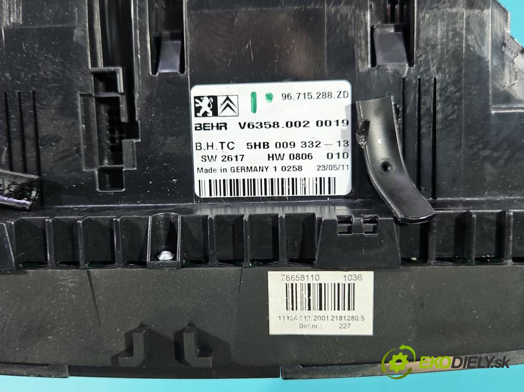Citroen C5 II 2008-2017 2.0 hdi 140 HP manual 103 kW 1997 cm3 5- panel kúrenia 96715288ZD
