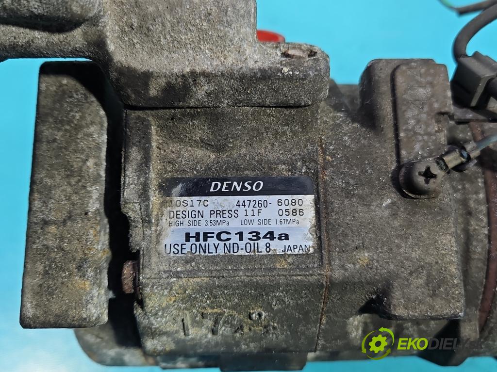 Honda CR-V II 2001-2006 2.2 CTDi: N22A2 140 HP manual 103 kW 2204 cm3 5- Kompresor: klimatizácie 447260-6080 (Kompresor klimatizácie)