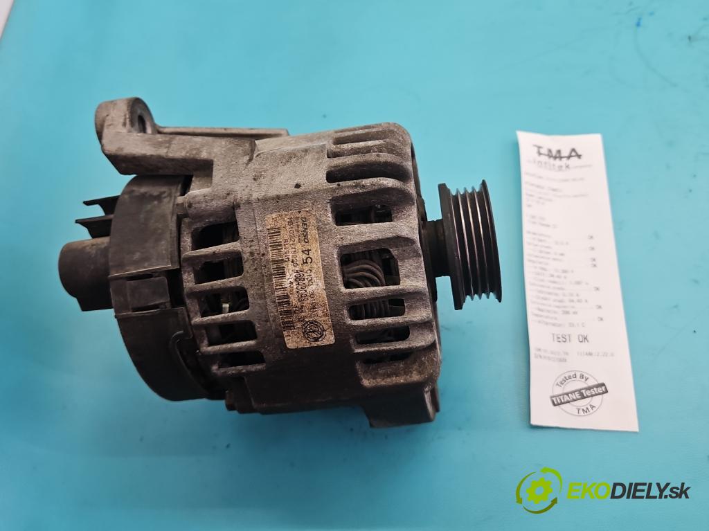 Fiat Panda II 2003-2012 1.2 8V 60 hp manual 44 kW 1242 cm3 5- Alternator 46843093 (Alternátor)